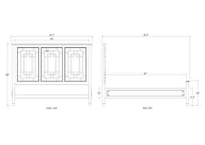 Knightsbridge King Bed-Blue Hand Home