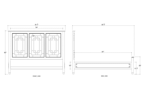 Knightsbridge King Bed-Blue Hand Home