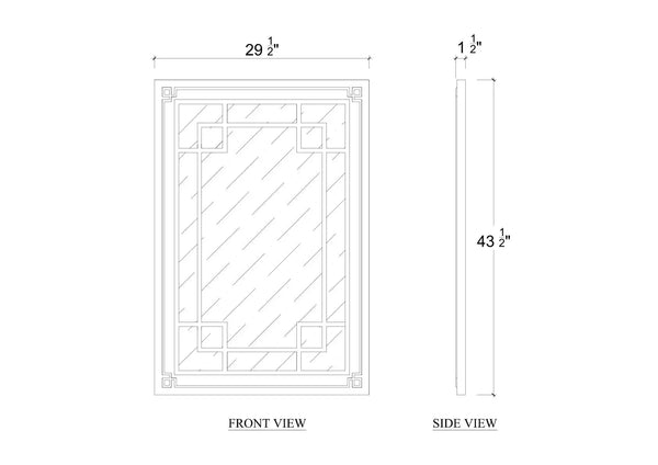 Knightsbridge Mirror-Blue Hand Home