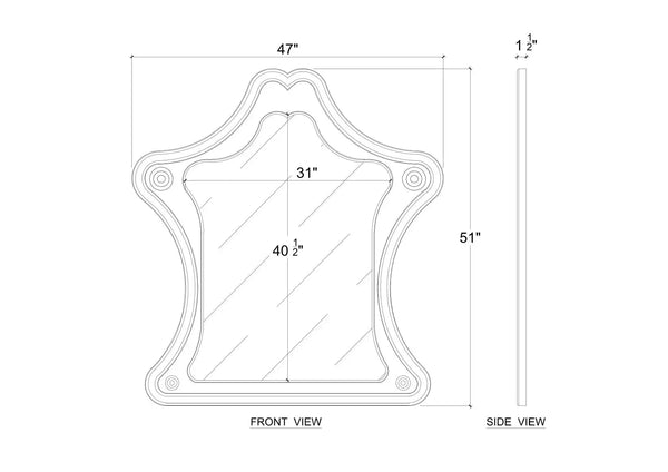 Lucerne Mirror-Blue Hand Home