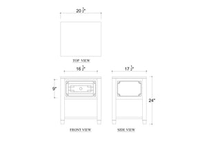Knightsbridge End Table-Blue Hand Home