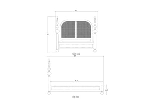 Fenchurch Queen Bed-Blue Hand Home