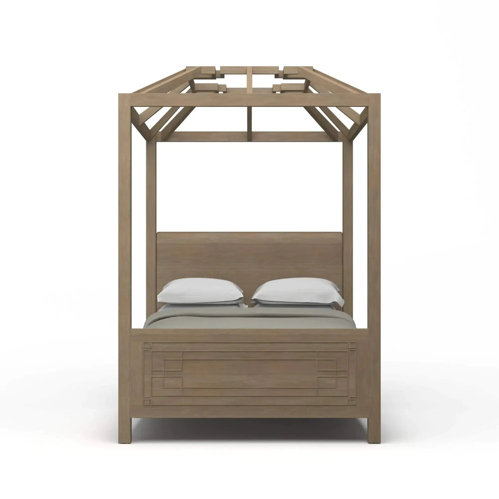 Knightsbridge 4 Poster Queen Bed-Blue Hand Home