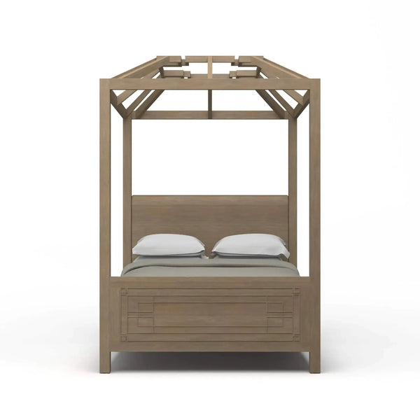 Knightsbridge 4 Poster Queen Bed-Blue Hand Home