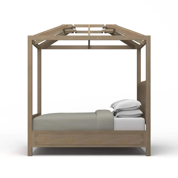 Knightsbridge 4 Poster Queen Bed-Blue Hand Home