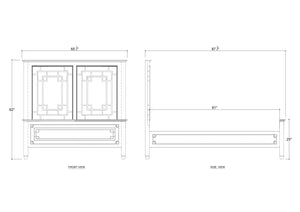 Knightsbridge Queen Bed-Blue Hand Home