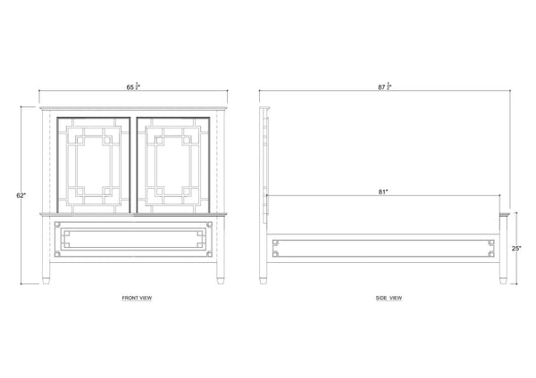 Knightsbridge Queen Bed-Blue Hand Home