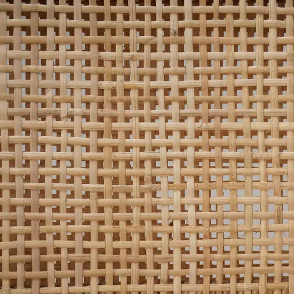 Logan Counter Stool w/ Rattan in Teak Natural Finish w/ Rattan Natural Seat & Back-Blue Hand Home