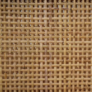 Logan Barstool w/ Rattan in Teak Natural Finish w/ Rattan Natural Seat & Back-Blue Hand Home