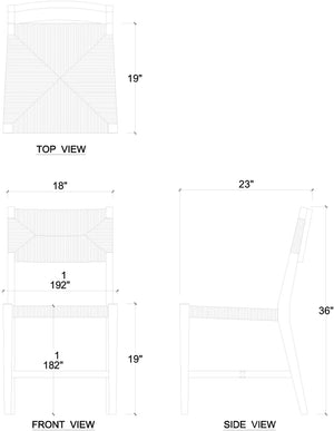 Lorenzo Teak Dining Chair In Teak Batavia Black-Blue Hand Home
