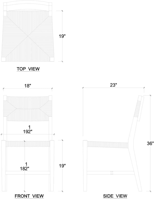 Lorenzo Teak Dining Chair In Teak Batavia Black-Blue Hand Home