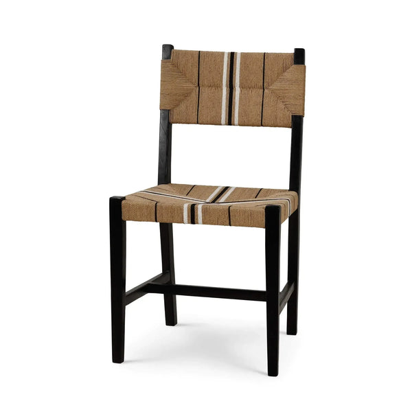 Lorenzo Teak Dining Chair In Teak Batavia Black-Blue Hand Home