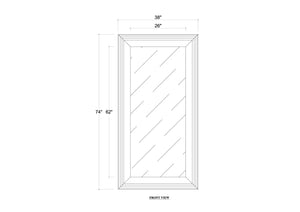 Tuscan Rustic Distressed Standing Mirror - Teak-Blue Hand Home