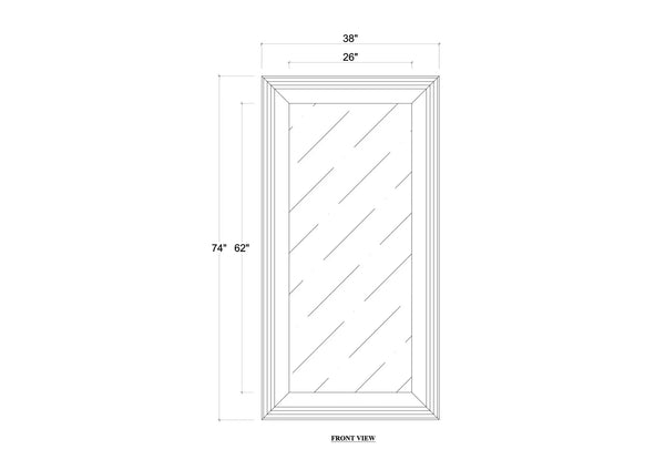 Tuscan Rustic Distressed Standing Mirror - Teak-Blue Hand Home