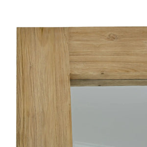 Tuscan Rustic Distressed Teak Large Mirror in Teak Natural w/ Weathered Teak Distressing-Blue Hand Home