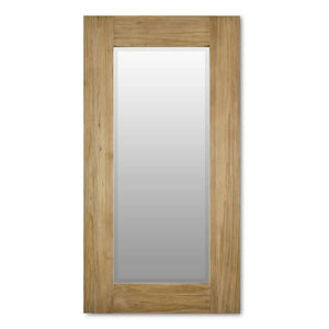 Tuscan Rustic Distressed Teak Large Mirror in Teak Natural w/ Weathered Teak Distressing-Blue Hand Home