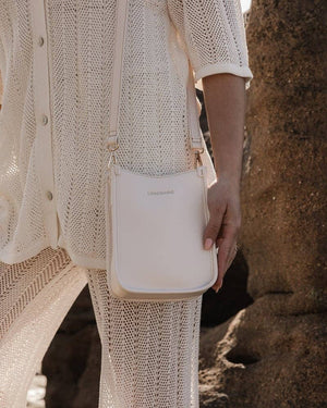 Parker Logo Crossbody Bag - Vanilla-Blue Hand Home