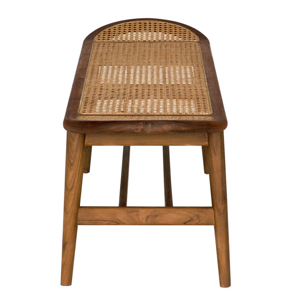 Noir Wayland Bench, Teak-Blue Hand Home