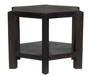 Yehuda Large Side Table, Sombre Finish by Noir-Blue Hand Home