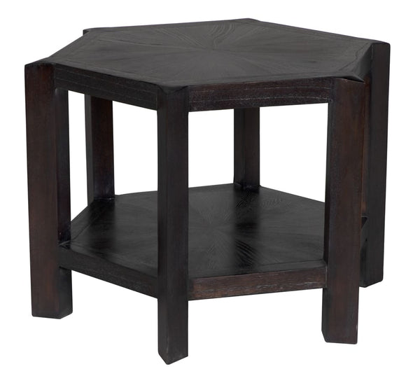 Yehuda Large Side Table, Sombre Finish by Noir-Blue Hand Home