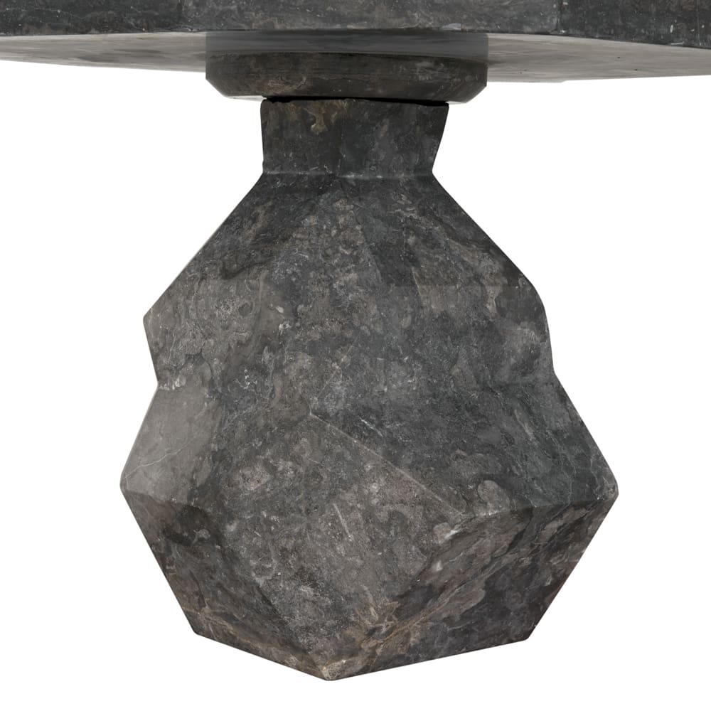 Rind Table, Black Marble-Blue Hand Home