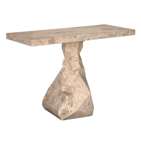 Tilden Console, White Marble by Noir-Blue Hand Home