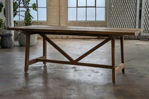 Farm Dining Table in Teak - No Center Leg-Blue Hand Home