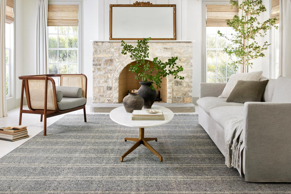 Magnolia Home by Joanna Gaines x Loloi Caleb Rug - Mocha / Taupe-Blue Hand Home
