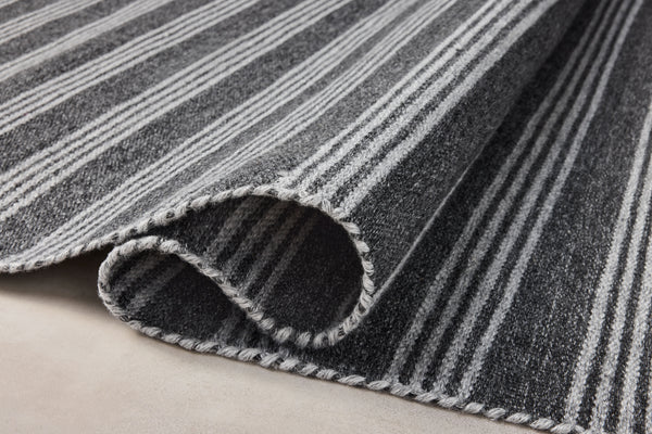 Magnolia Home by Joanna Gaines x Loloi Charlie Rug - Charcoal / Grey-Blue Hand Home