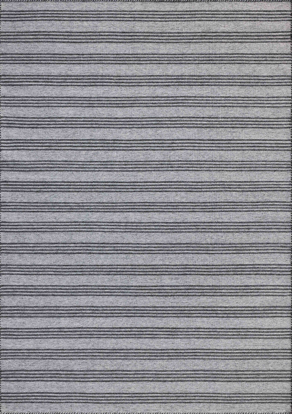Magnolia Home by Joanna Gaines x Loloi Charlie Rug - Dove / Charcoal-Blue Hand Home