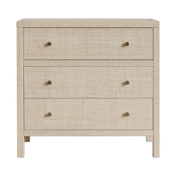 Paloma 3 Drawer Raffia Wrapped Dresser, 34"W, Natural