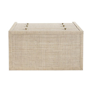 Paloma 3 Drawer Raffia Wrapped Dresser, 34"W, Natural
