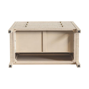 Paloma 3 Drawer Raffia Wrapped Dresser, 34"W, Natural