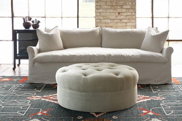 Eliza Ottoman-Blue Hand Home