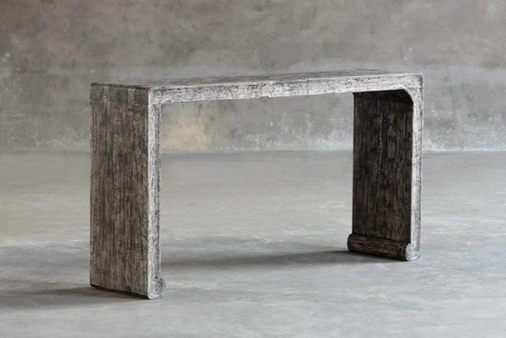 Reclaimed Elm Console-Blue Hand Home
