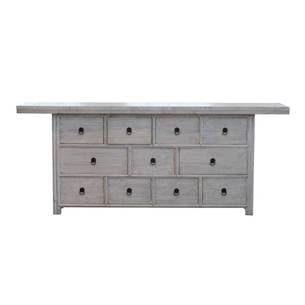 Light Elm Reedition Gansu Buffet-Organic Restoration-Blue Hand Home