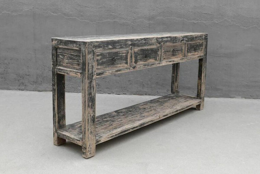 Reedition Pine Console-Blue Hand Home