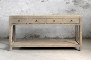 Reedition Console with Drawers-Blue Hand Home