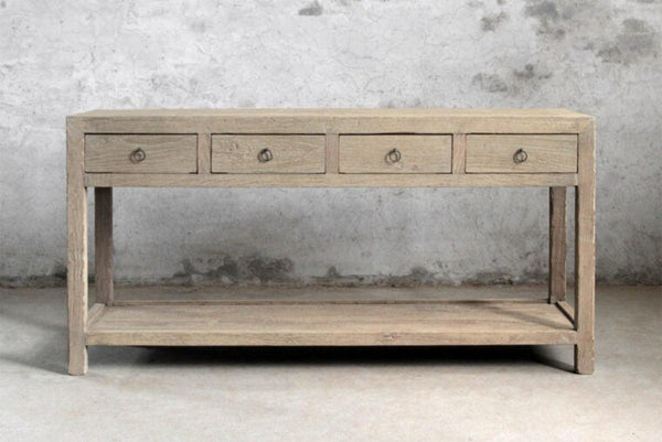 Reedition Console with Drawers-Blue Hand Home