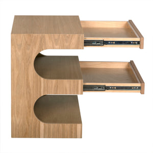 Radcliff Side Table, White Oak Veneer - 24x16x24-Blue Hand Home