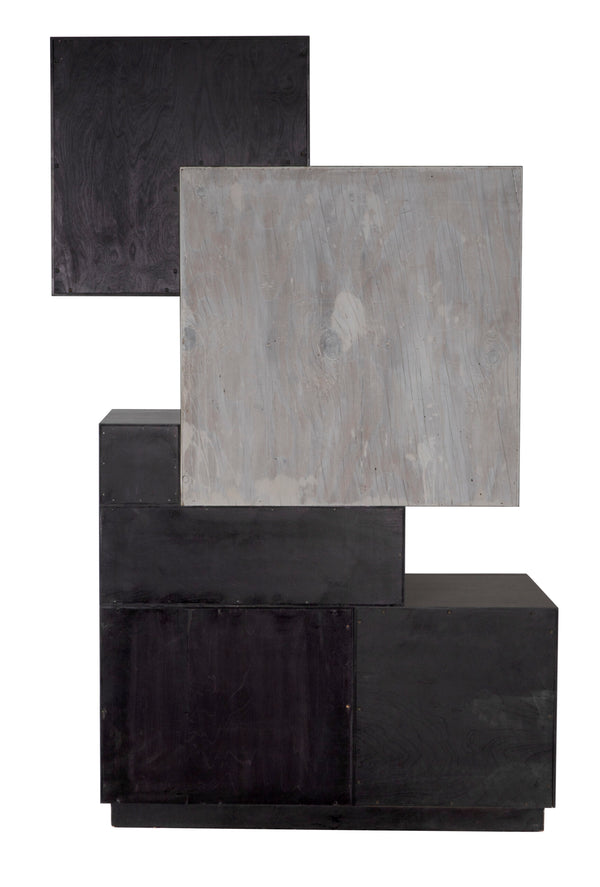 Juxtapose Cabinet, Oak, Alder, Reclaimed Lumber - 50x20x78-Blue Hand Home