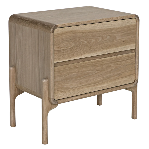 Fonda Nightstand , Oak & Oak Plywood - 28x18x27-Blue Hand Home