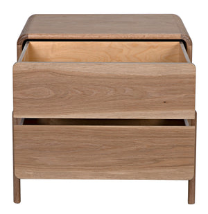 Fonda Nightstand , Oak & Oak Plywood - 28x18x27-Blue Hand Home