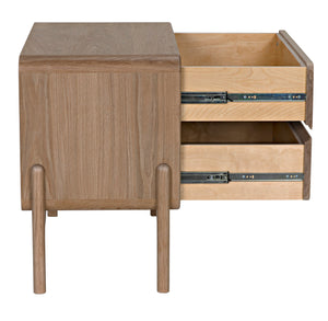 Fonda Nightstand , Oak & Oak Plywood - 28x18x27-Blue Hand Home