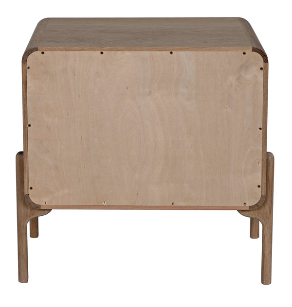 Fonda Nightstand , Oak & Oak Plywood - 28x18x27-Blue Hand Home