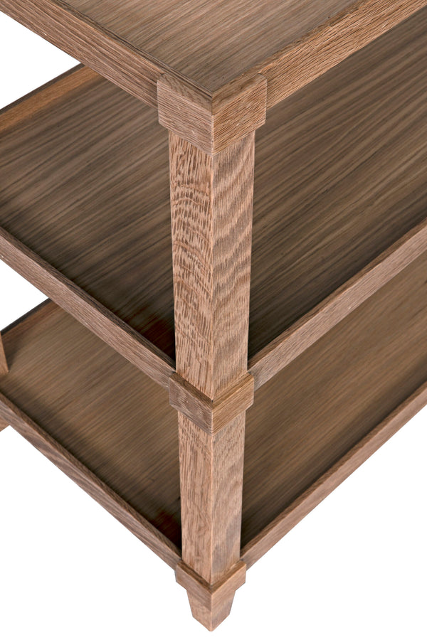 Carlsbad Side Table, straight, Oak & Oak Plywood - 28x18x30-Blue Hand Home