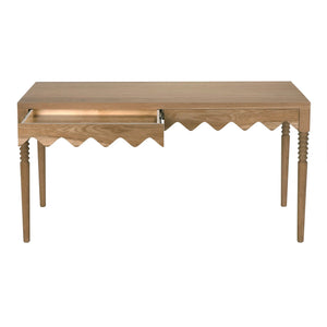 Lulu Desk, Oak-Blue Hand Home