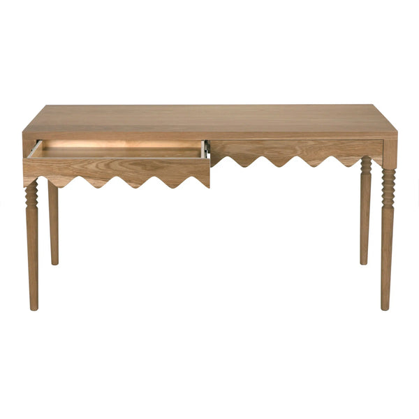 Lulu Desk, Oak-Blue Hand Home