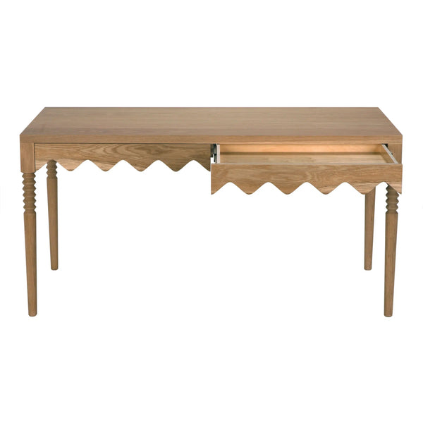 Lulu Desk, Oak-Blue Hand Home