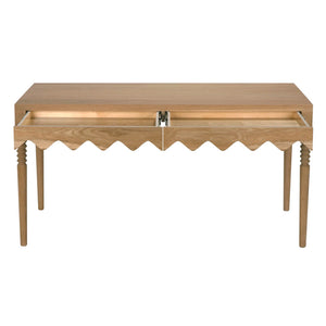 Lulu Desk, Oak-Blue Hand Home